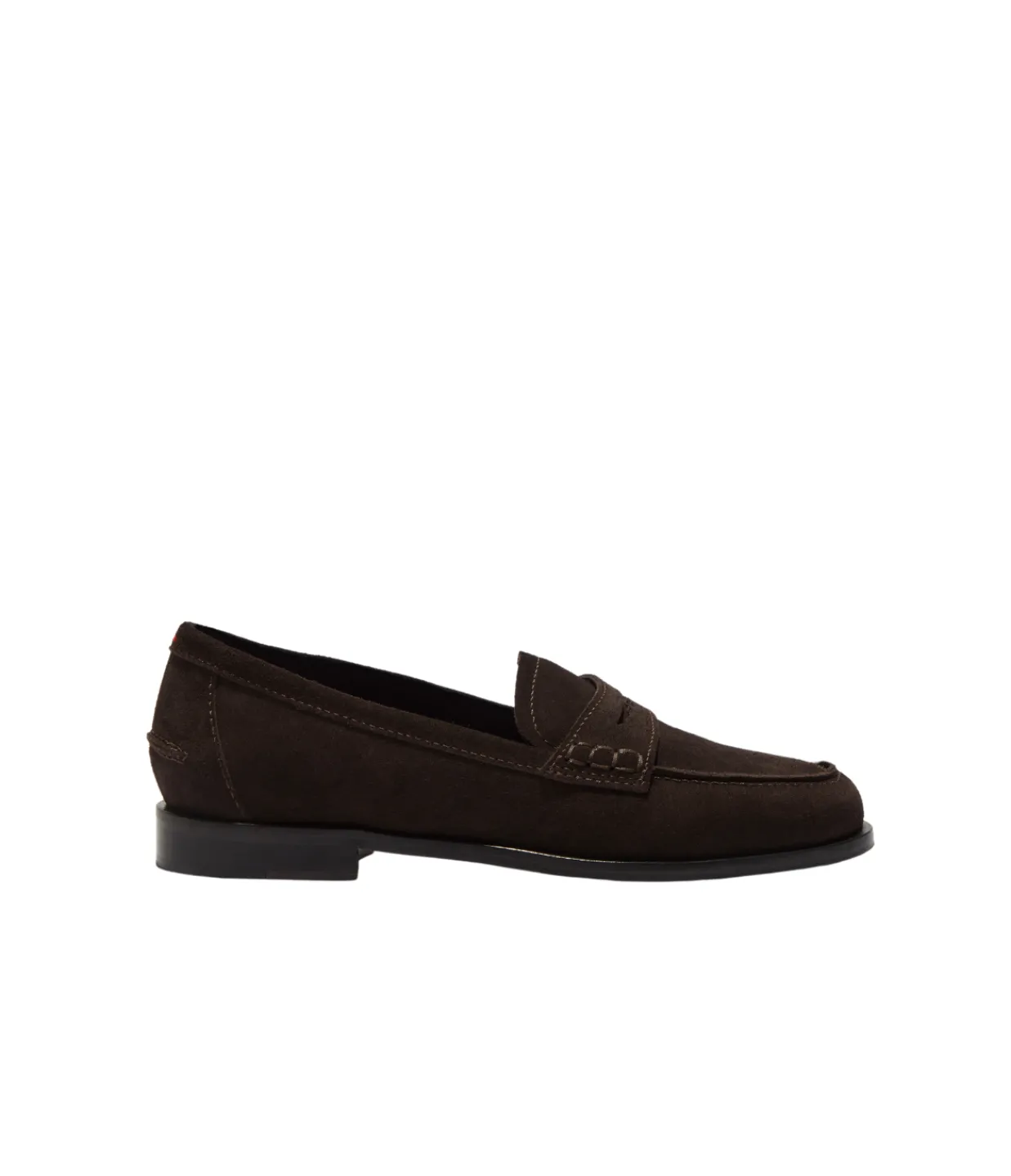 Aeyde Oscar Suede Loafer in Moka Flash Sale