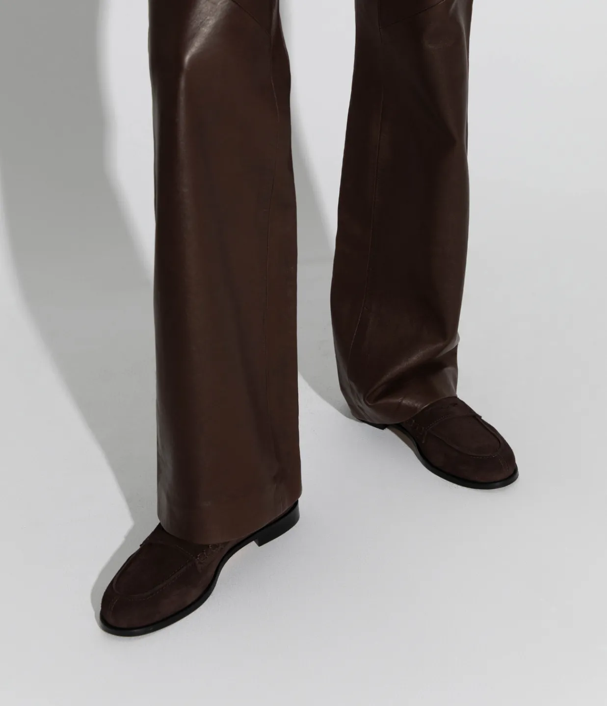 Aeyde Oscar Suede Loafer in Moka Flash Sale