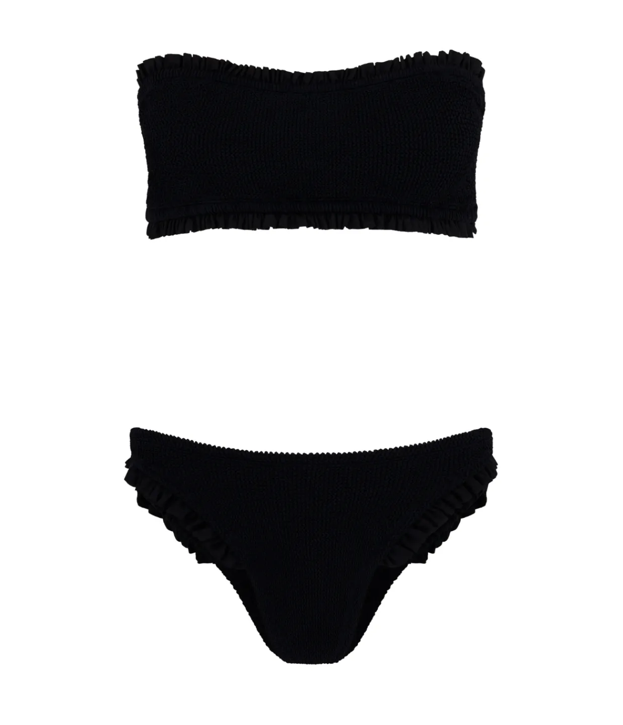Hunza G Osiris Frill Bikini in Black New