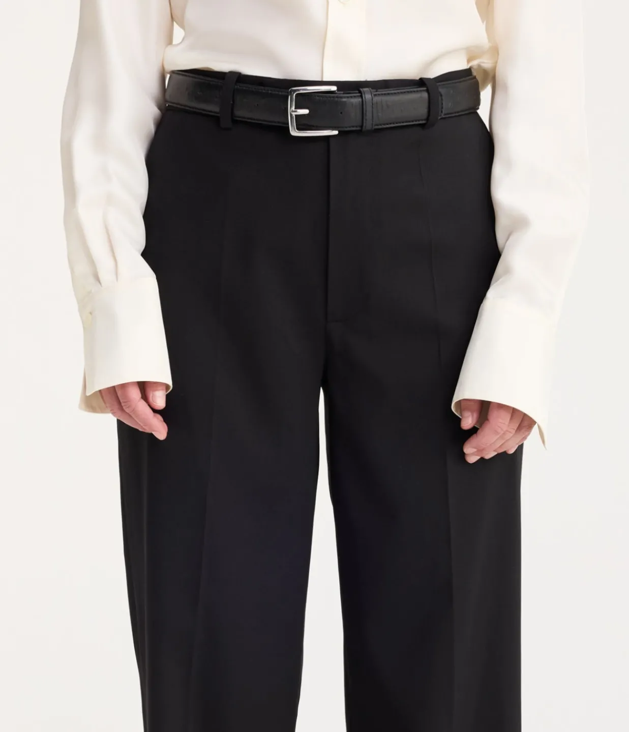 ROHE Ostrich Leather Belt in Black Sale