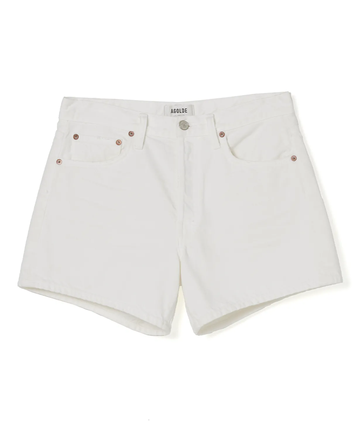 Agolde Parker Denim Short in Dough Fashion
