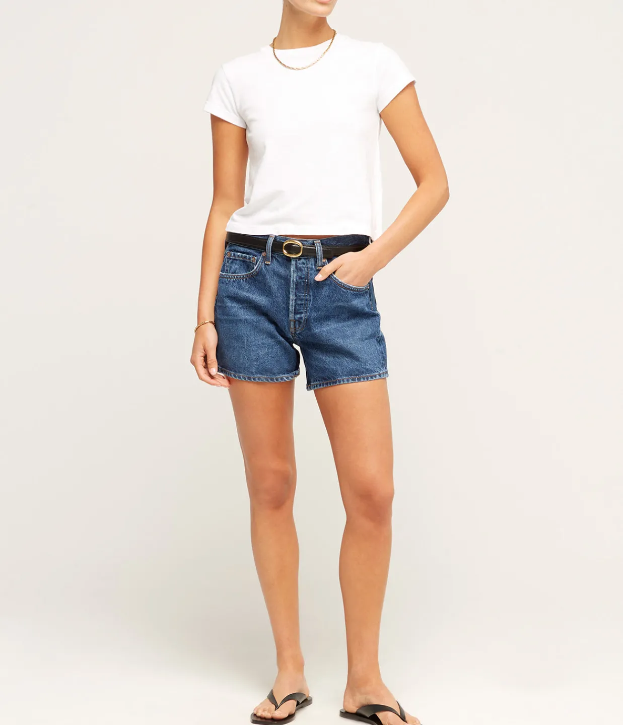 Agolde Parker Long Short in Enamour Fashion