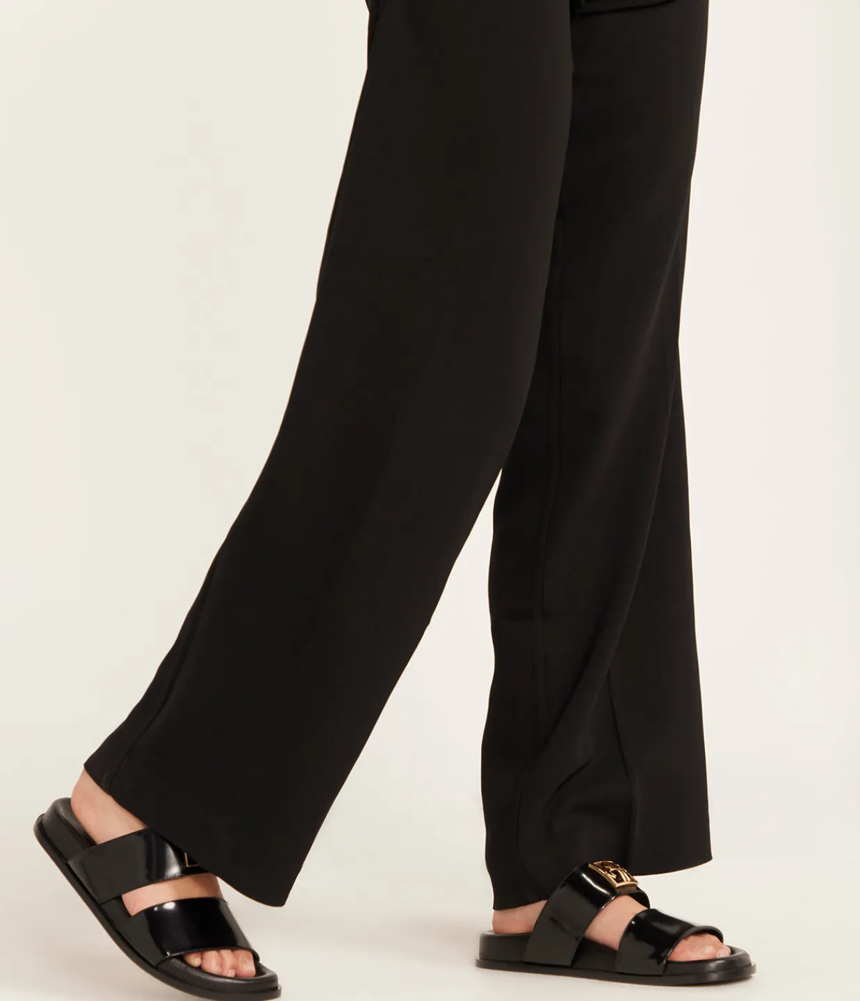 Anine Bing Parker Slides in High-Shine Black Shop