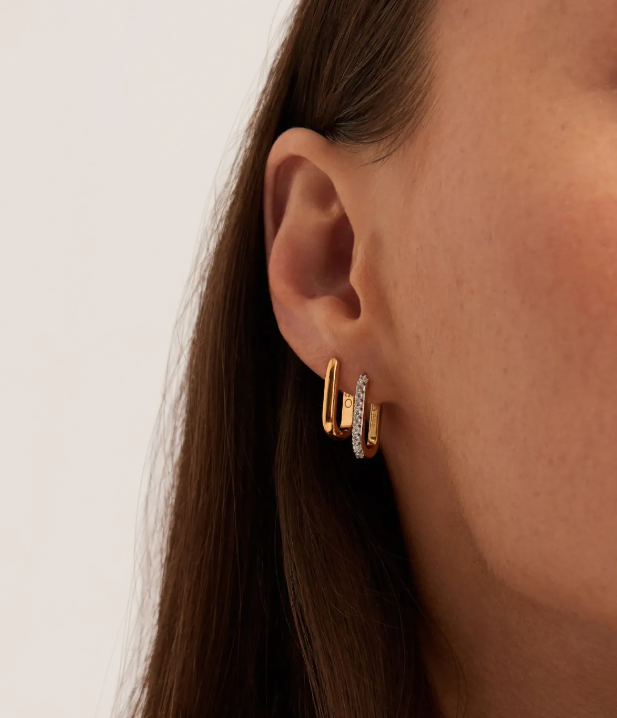 Missoma Pave Ovate Huggies Earrings in Gold Sale