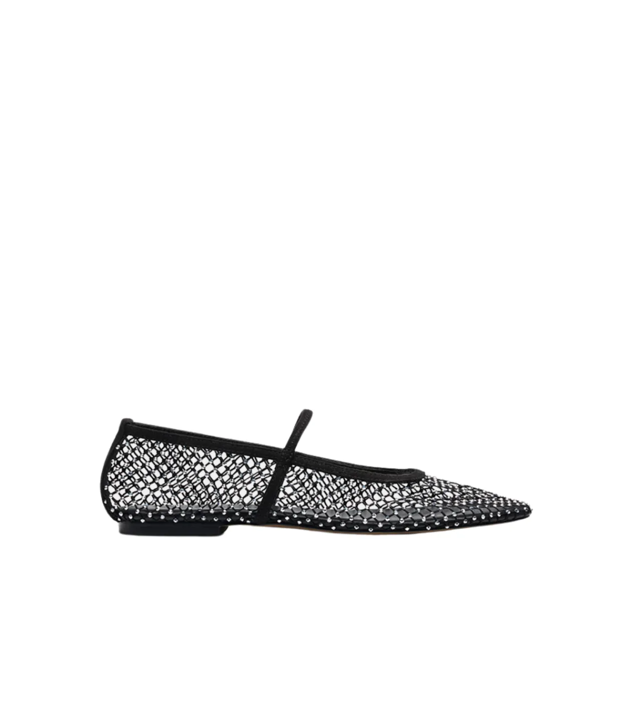 Nelson Made Pheobe Mesh Flat in Black Cheap