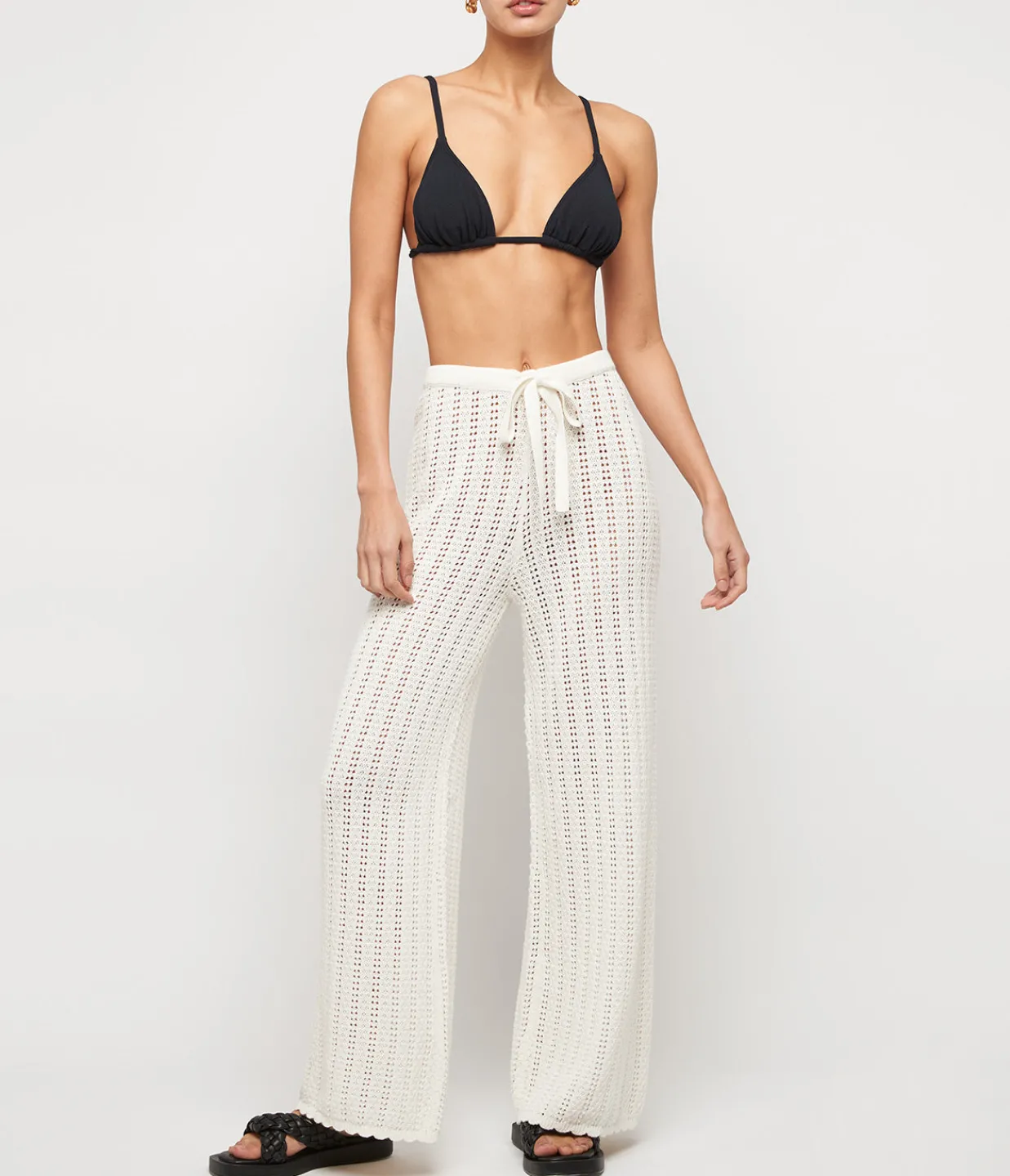Peony Pointelle Culotte Pants in Seashell Fashion