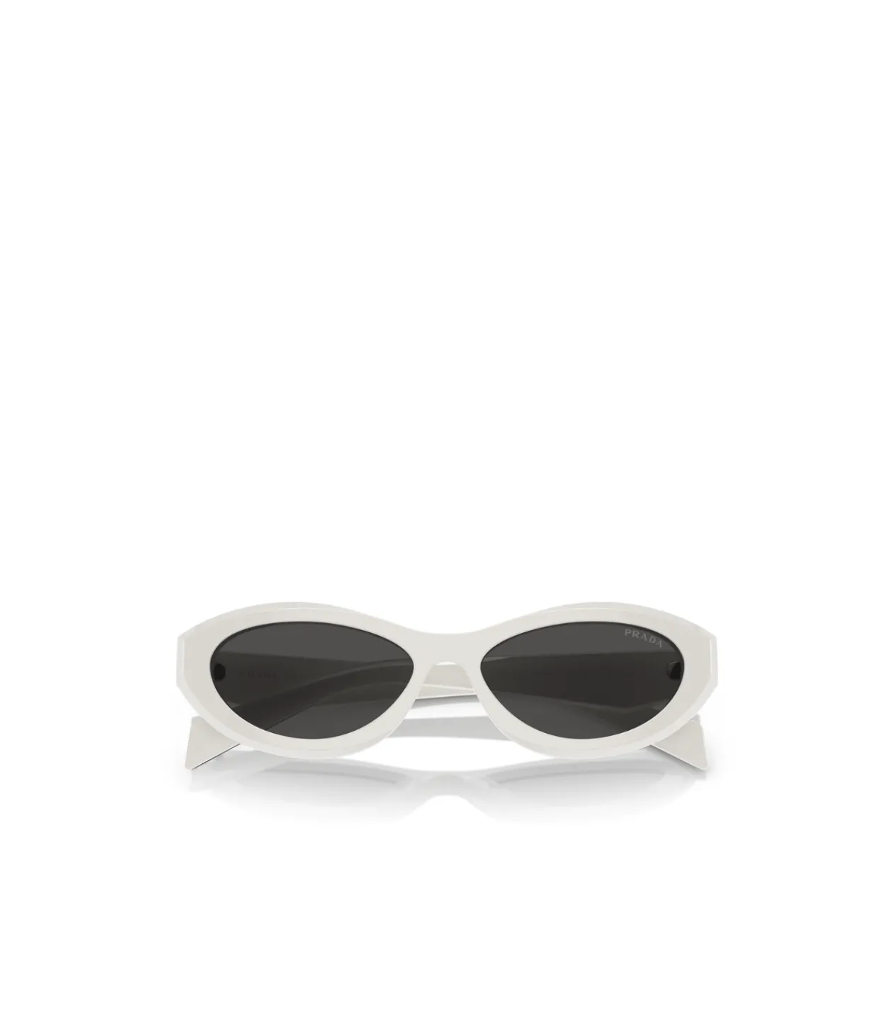 Prada Oval Sunglasses in Talc White Shop