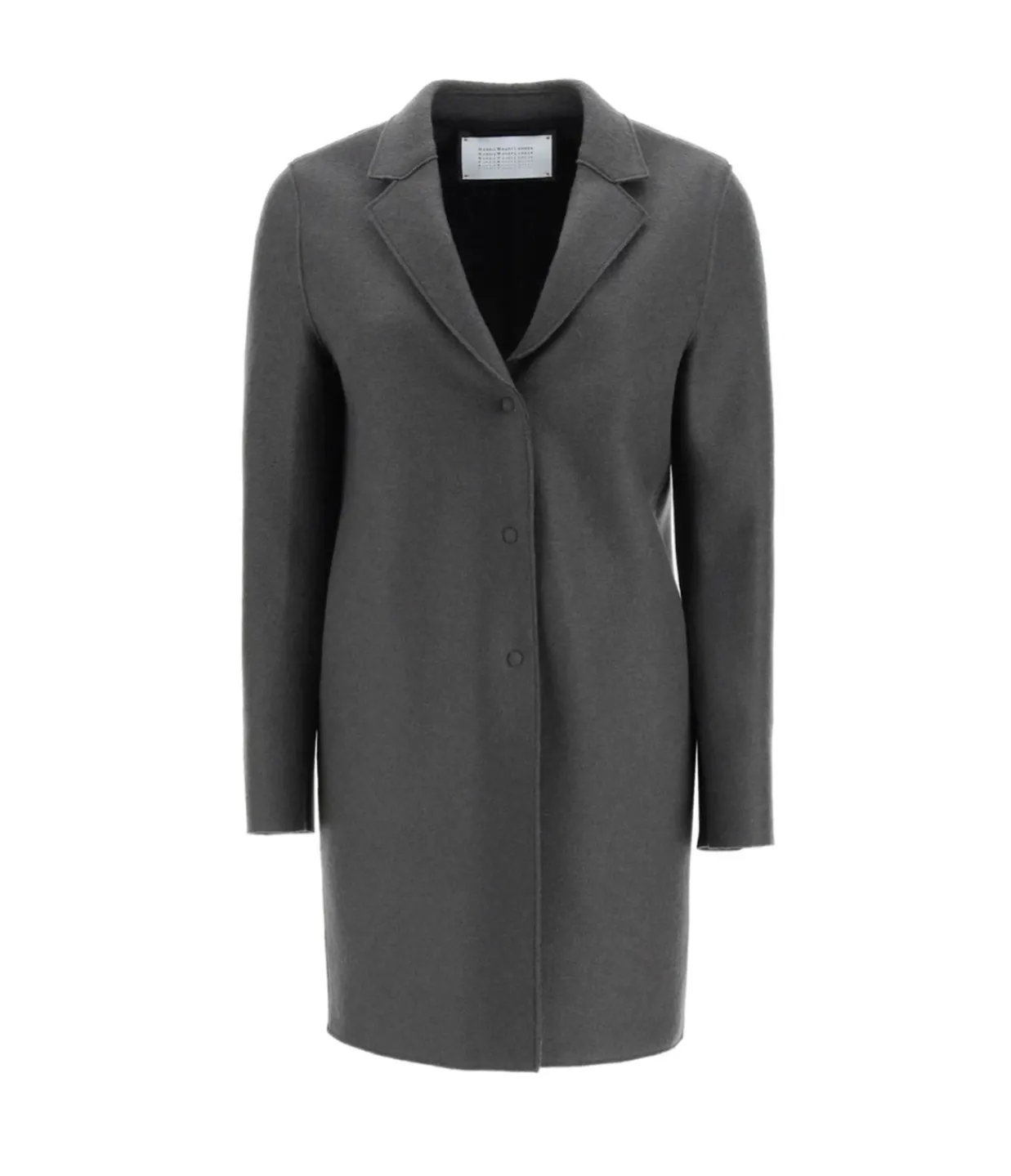 Harris Wharf London Pressed Wool Cocoon Coat in Grey Marle Online