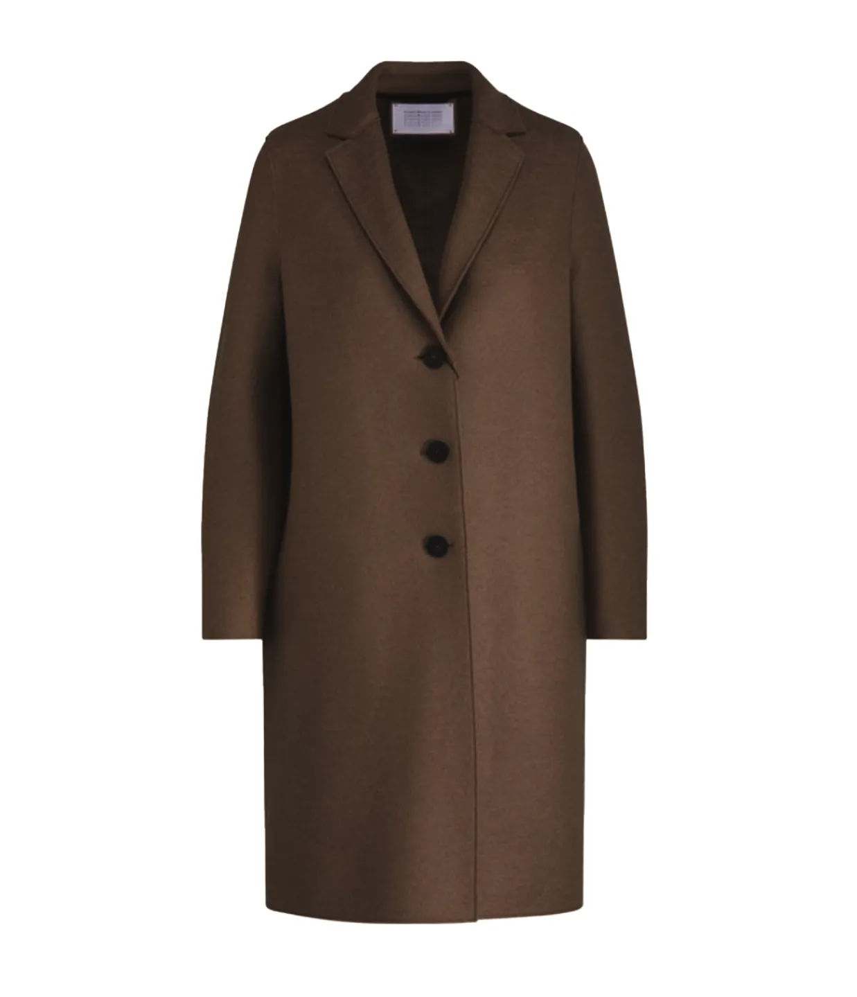 Harris Wharf London Pressed Wool Overcoat in Teddy Brown Hot
