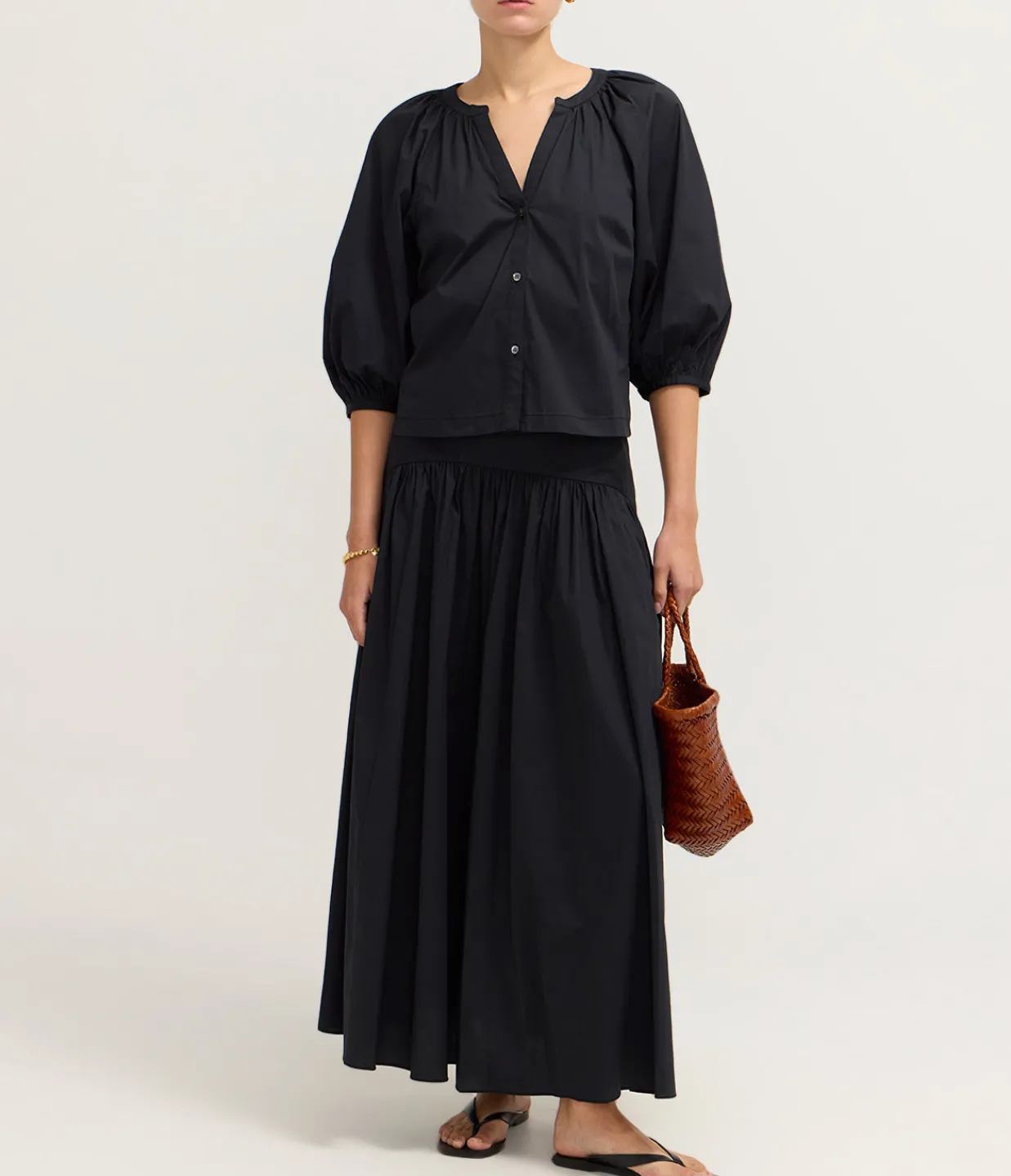 Staud Procida Maxi Skirt in Black Shop