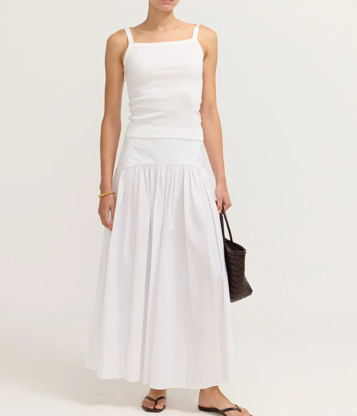 Staud Procida Maxi Skirt in White Fashion