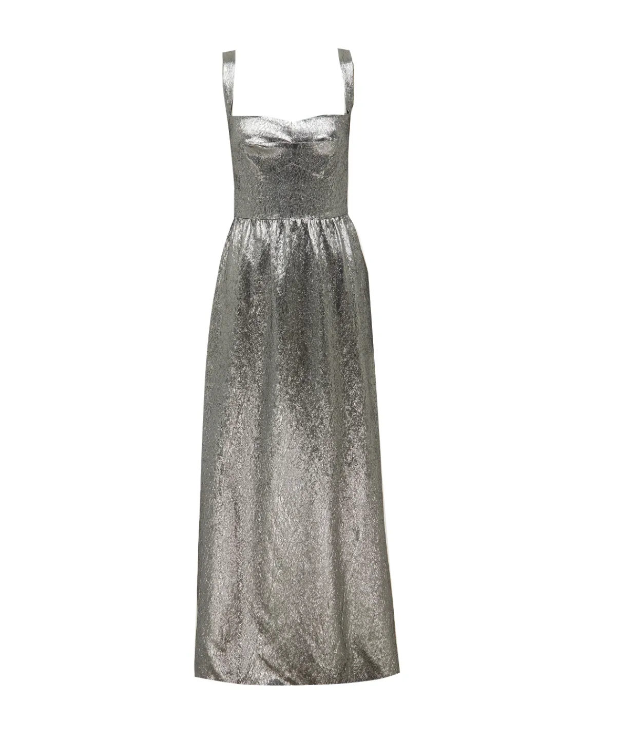 Saloni Rachel Bodice Gown in Silver Fashion