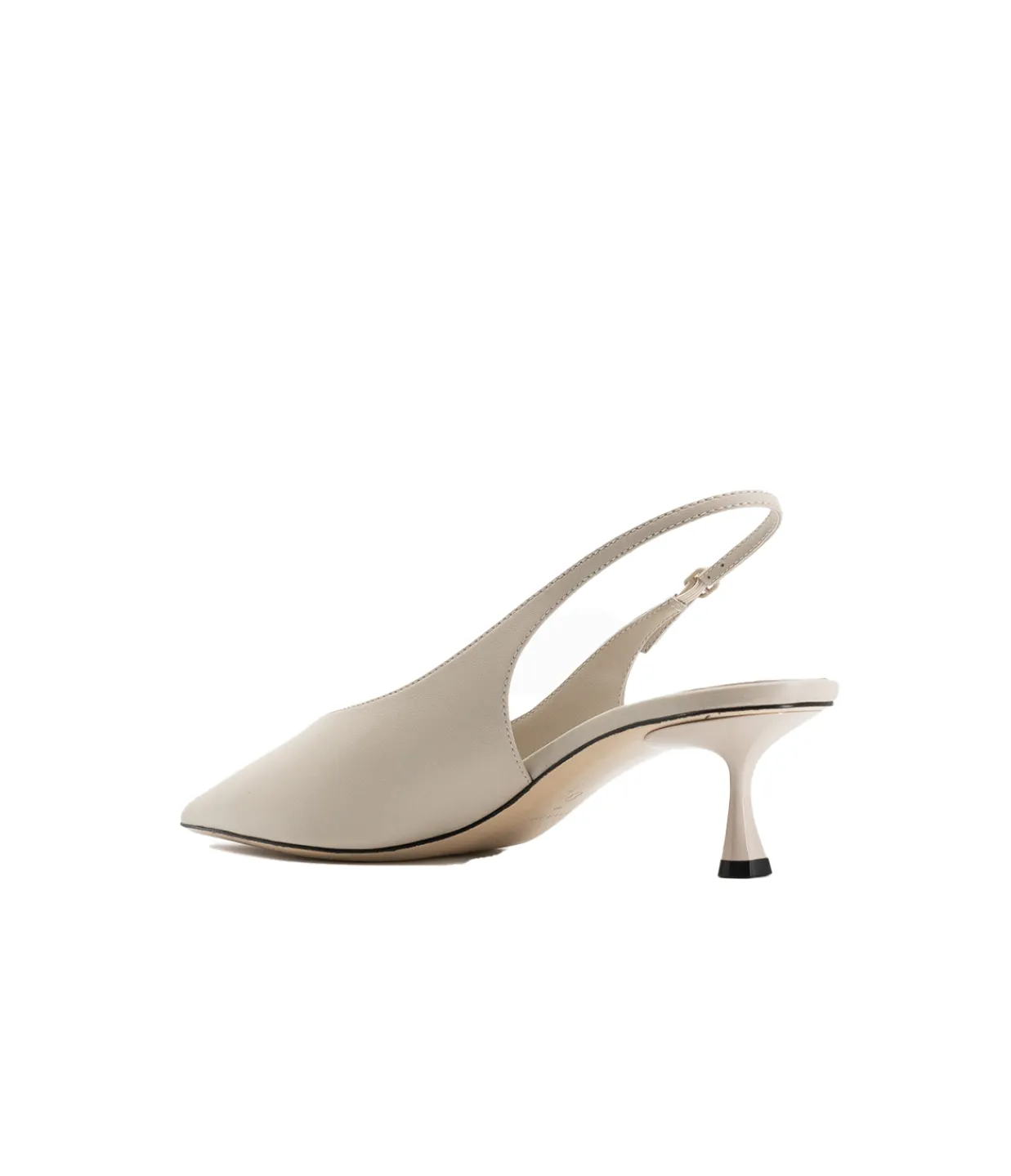 Studio Amelia Razor Pointed Heel in Stone Outlet