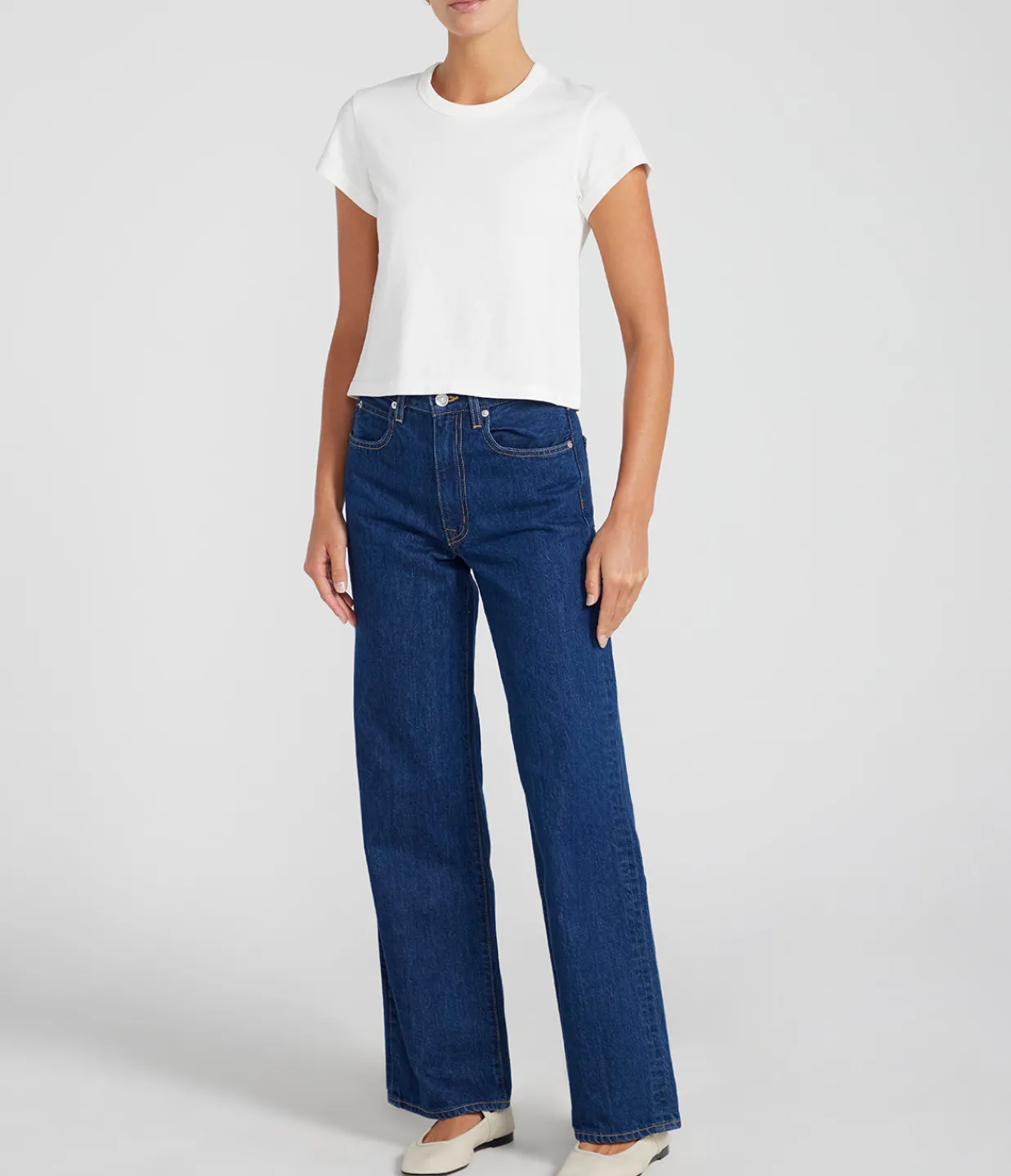 SLVRLAKE Regular Midweight Tee in Natural White Fashion