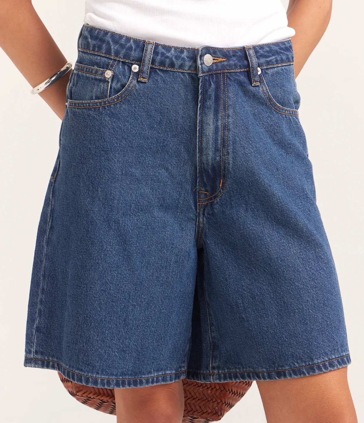 MARLE Relaxed Jean Short in Heritage Blue Discount
