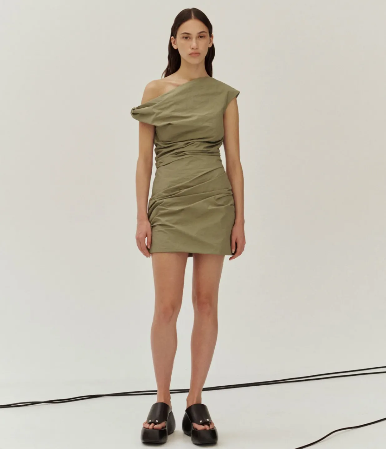 Paris Georgia Remmy One Shoulder Mini Dress in Clay Shop