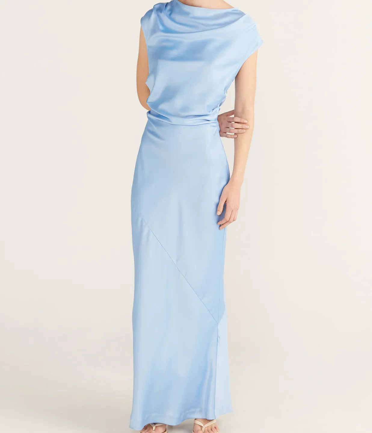 Wynn Hamlyn Rina Maxi Dress in Sky Blue Fashion