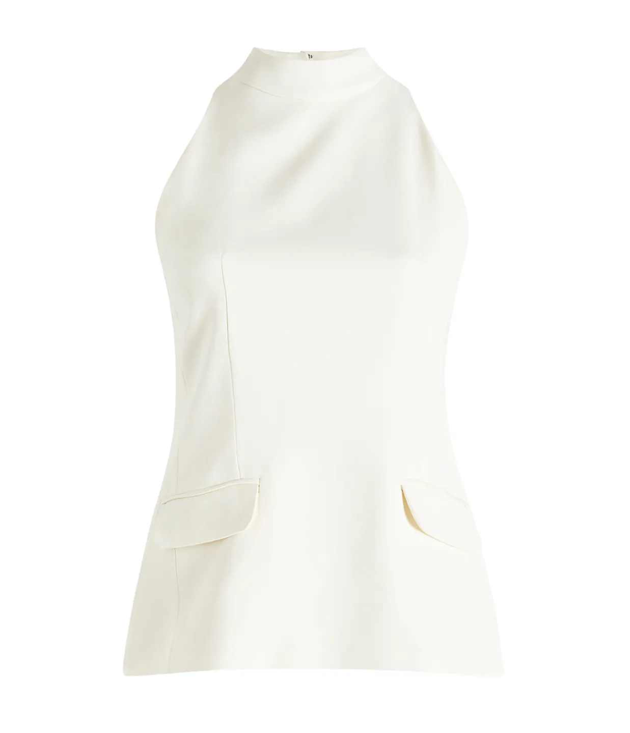 Solid and Striped Ronit Sleeveless Top in Ecru Clearance