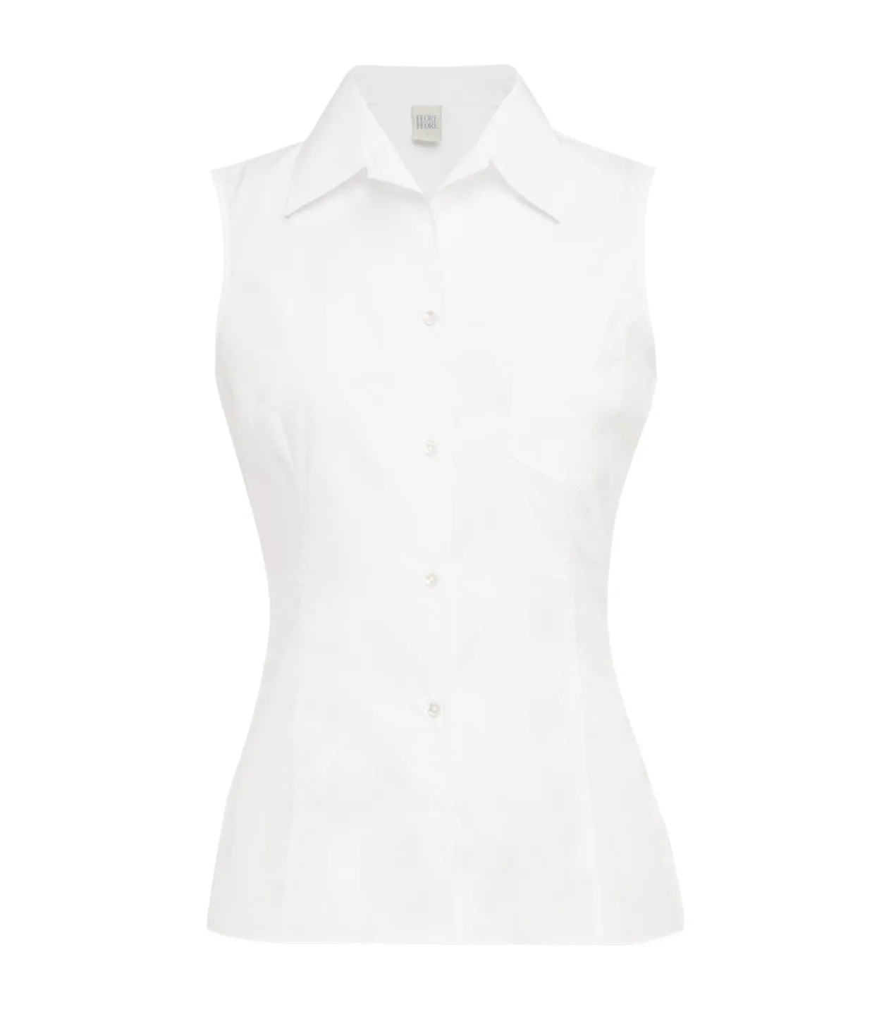 Flore Flore Rosie Sleeveless Shirt in White Flash Sale