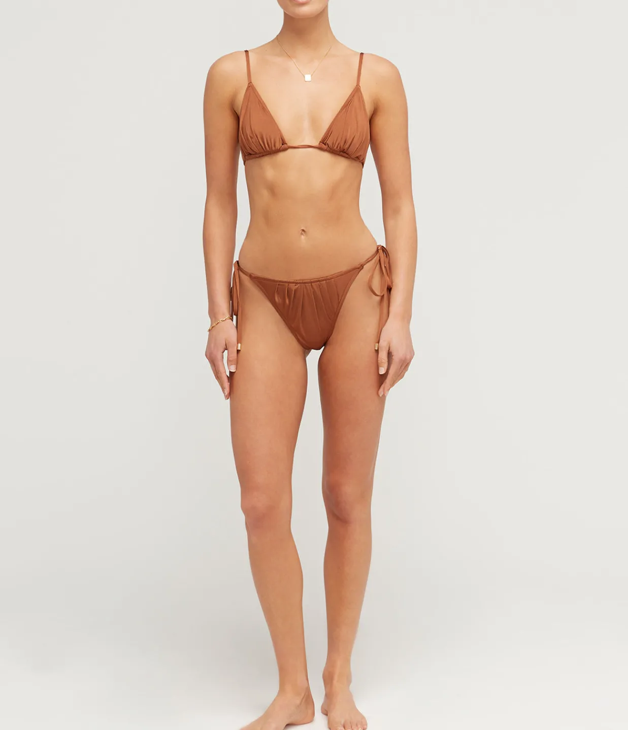 Peony Ruched String Pant in Maple Hot
