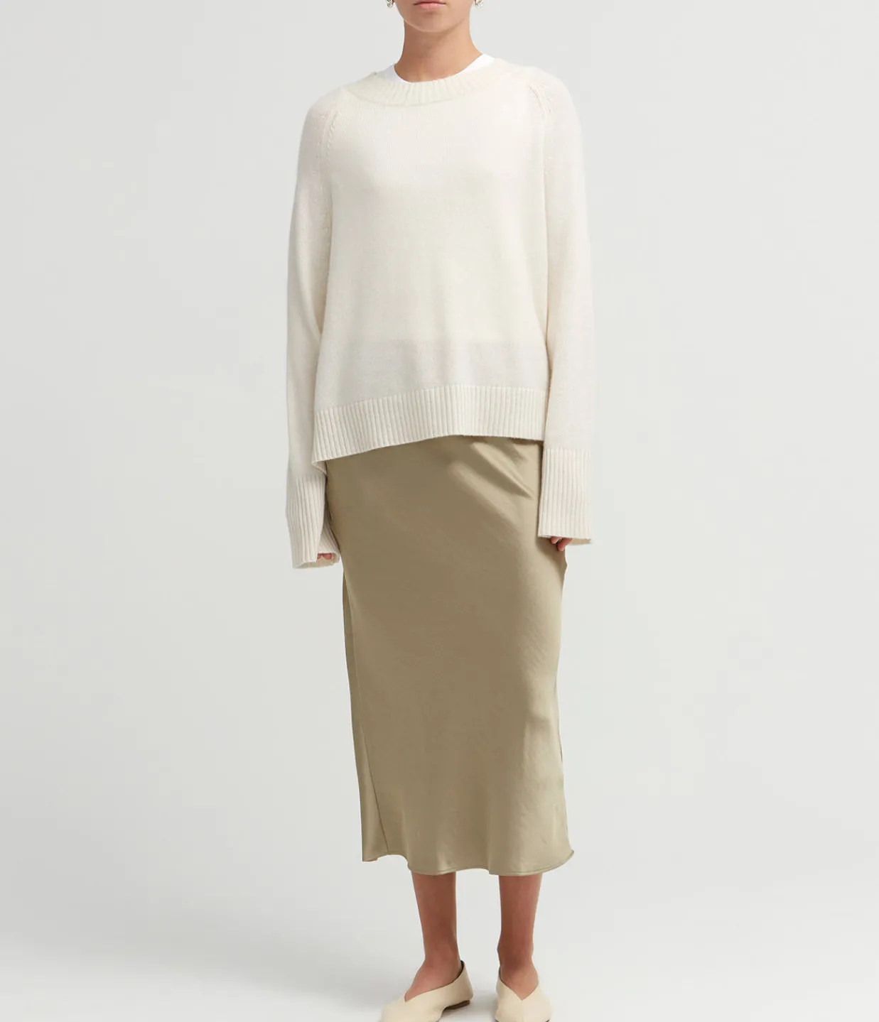 Samsoe Samsoe Saagneta Maxi Skirt in Light Olive Cheap