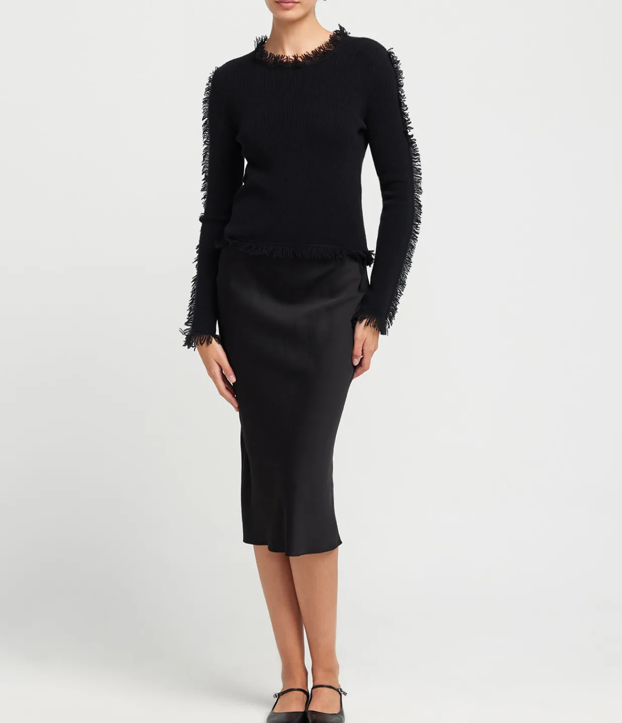 Samsoe Samsoe Saagneta Slip Skirt in Black Store