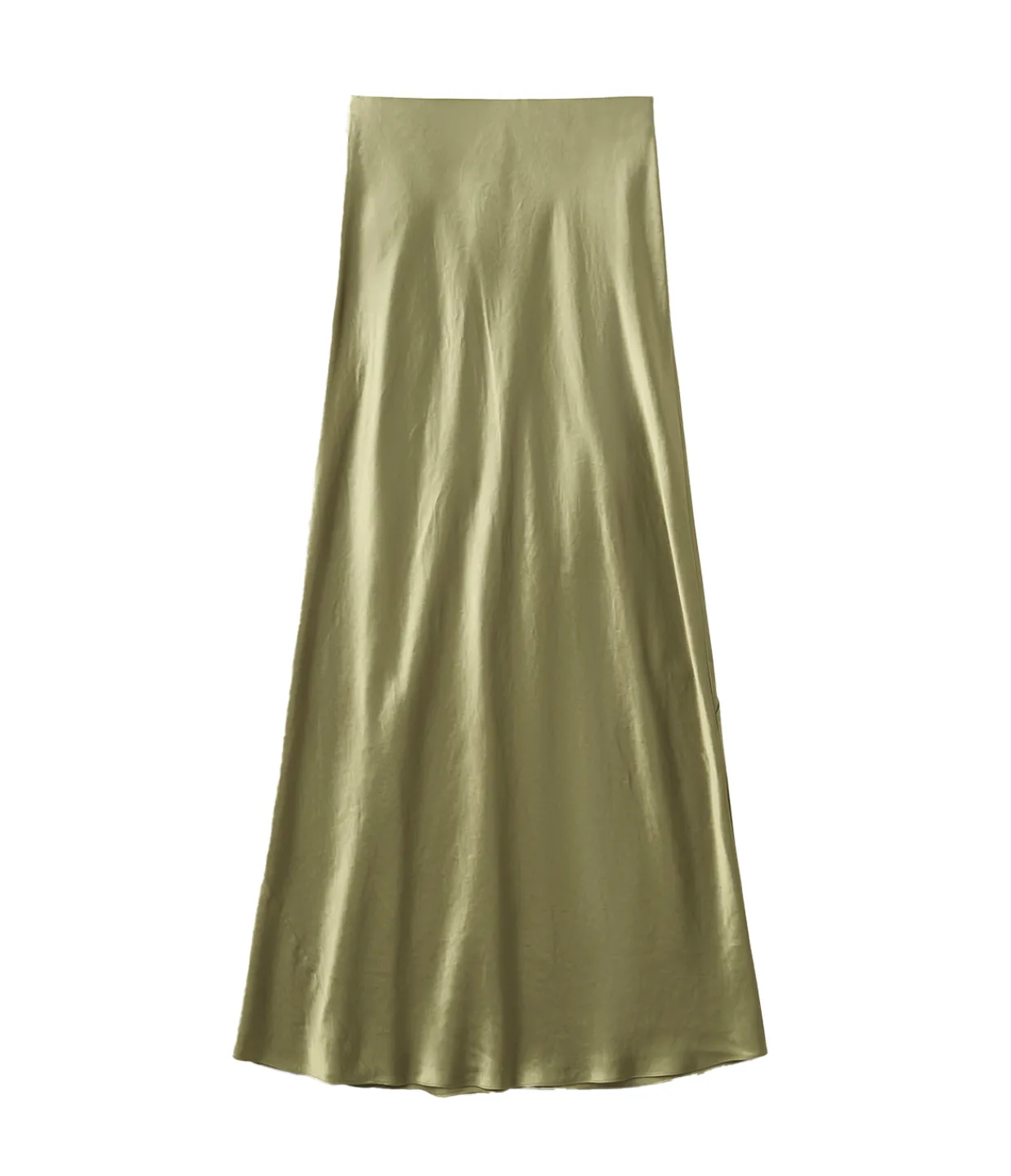Vince Satin Maxi Skirt in Artichoke Sale