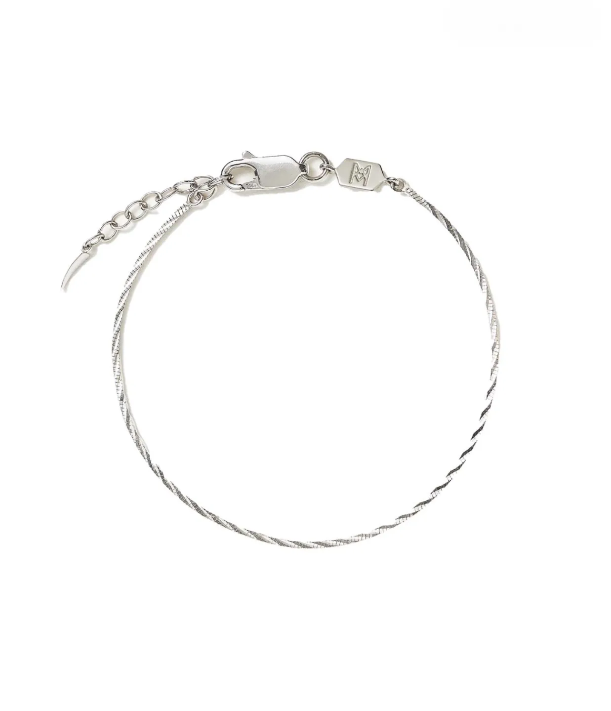 Missoma Savi Asymmetric Square Chain Bracelet in Silver Cheap