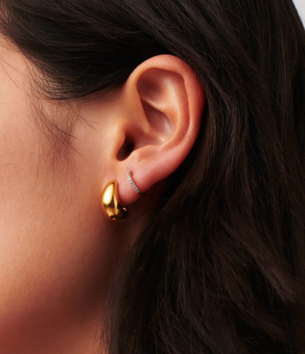 Missoma Savi Dome Small Hoop Earring in Gold Sale