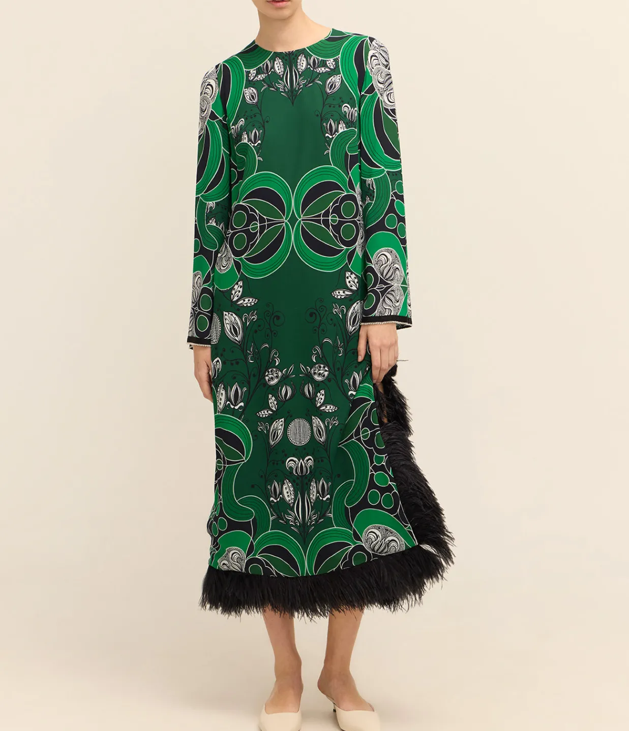Borgo De Nor Seraphina Crepe Dress in Enchantress Emerald Fashion