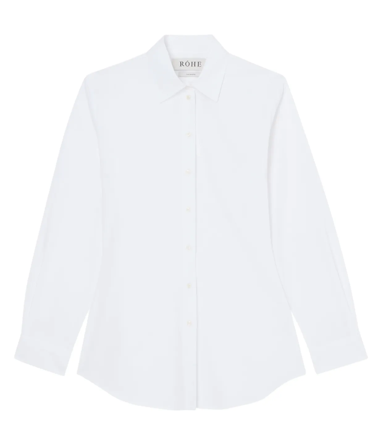 ROHE Shaped Poplin Shirt in White Hot