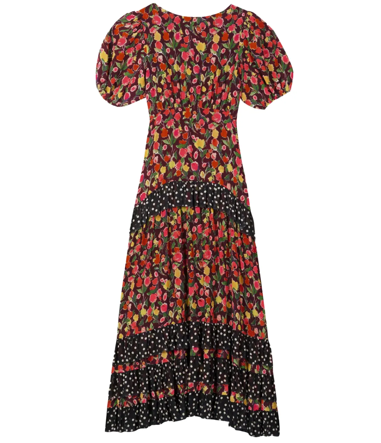 Rixo Shireen Dress in Fontainhas Floral Maroon Store