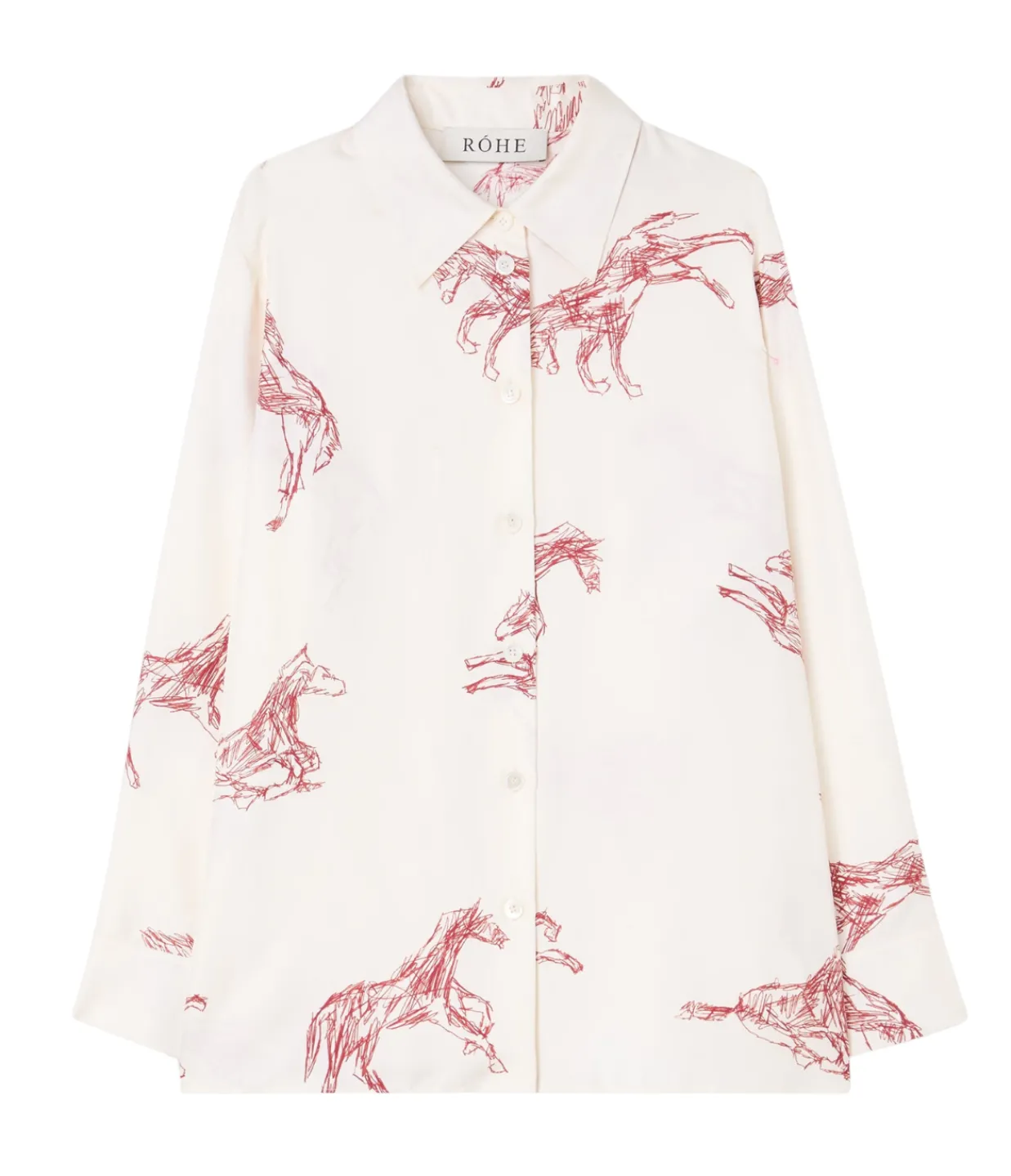 ROHE Silk Ballpoint Horse Shirt Clearance