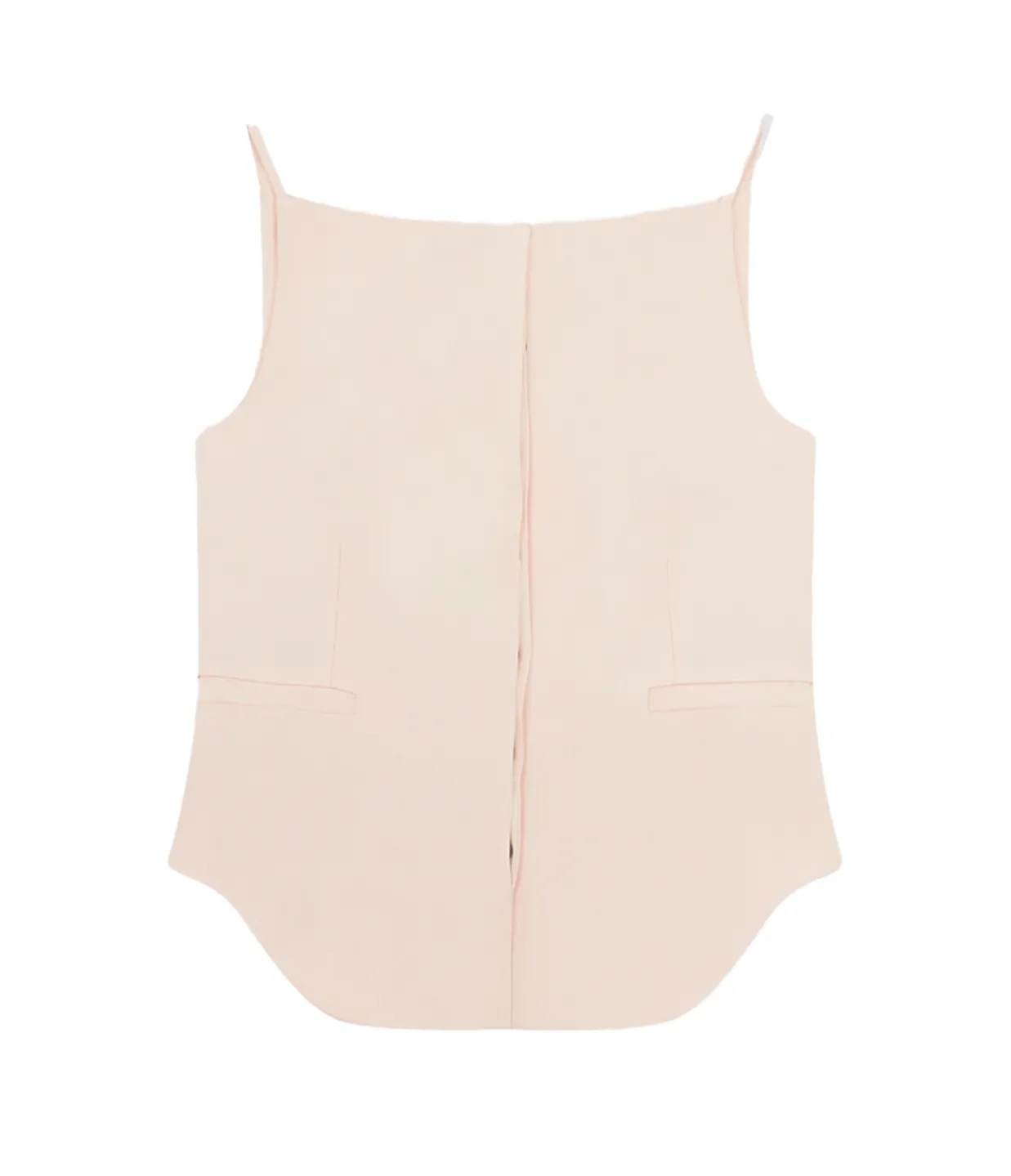 Loulou Studio Sleeveless Linen Blend Top in Cream Rose Outlet