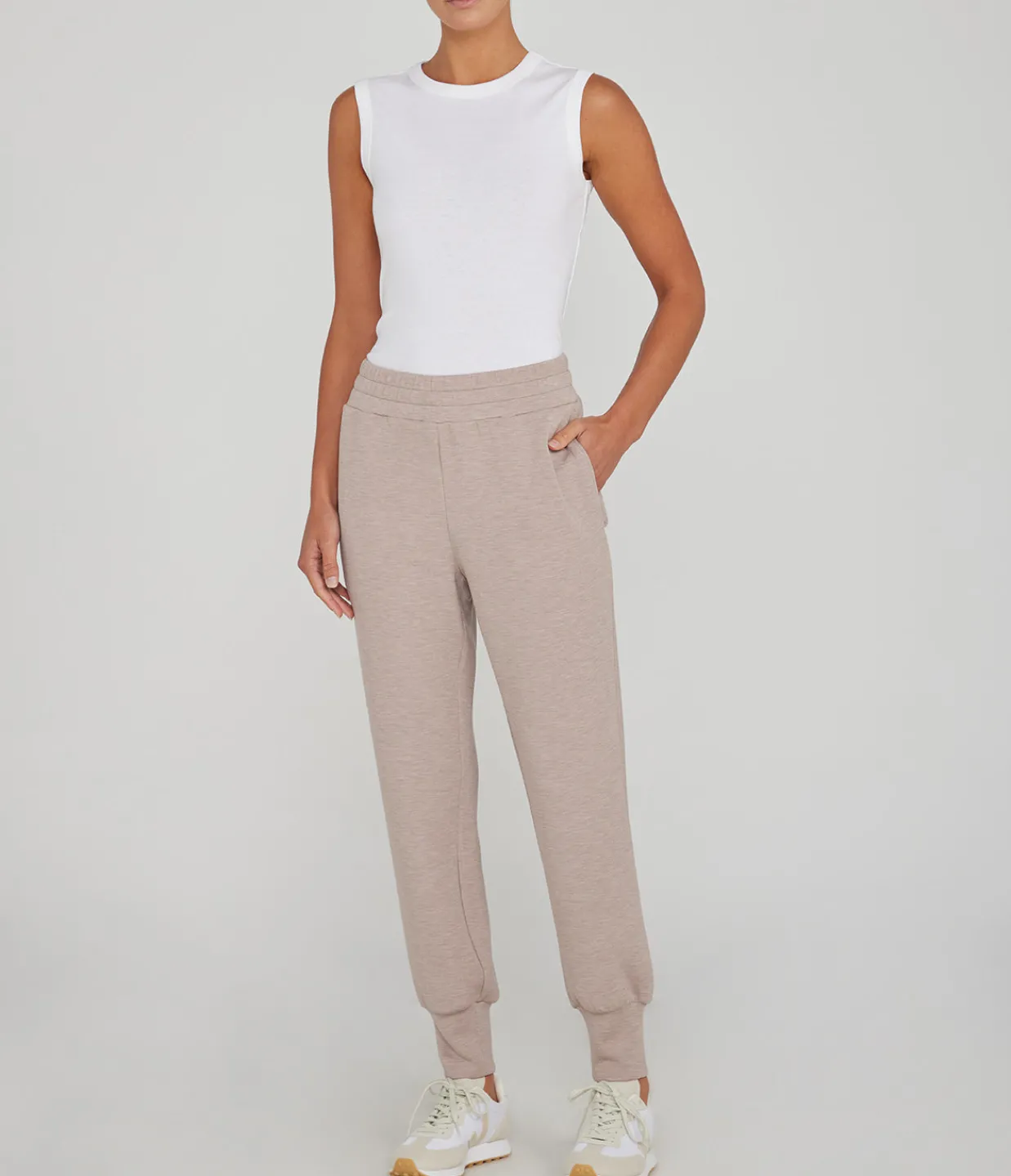 Varley Slim Cuff 27.5 Pant in Taupe Marle Online