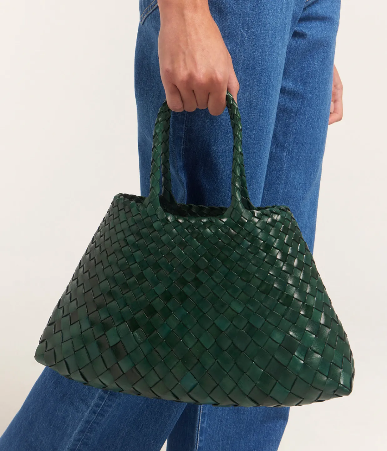 Dragon Diffusion Small Santa Croce Leather Bag in Forest Discount