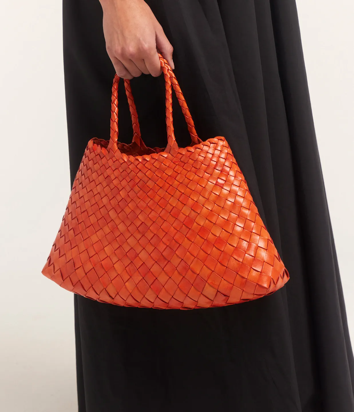 Dragon Diffusion Small Santa Croce Leather Bag in Orange Best Sale