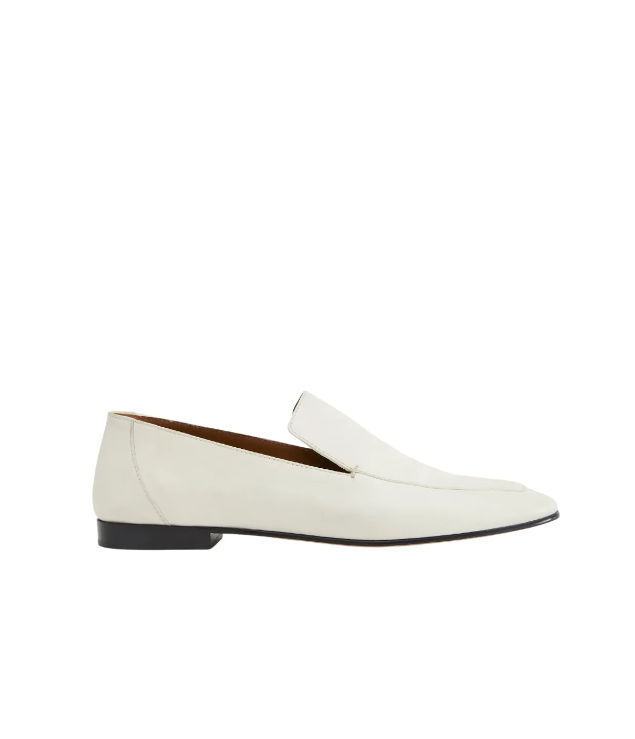 Le Monde Beryl Soft Leather Loafer in Ecru Cheap