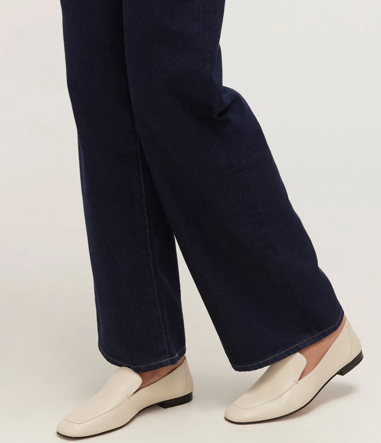 Le Monde Beryl Soft Leather Loafer in Ecru Cheap