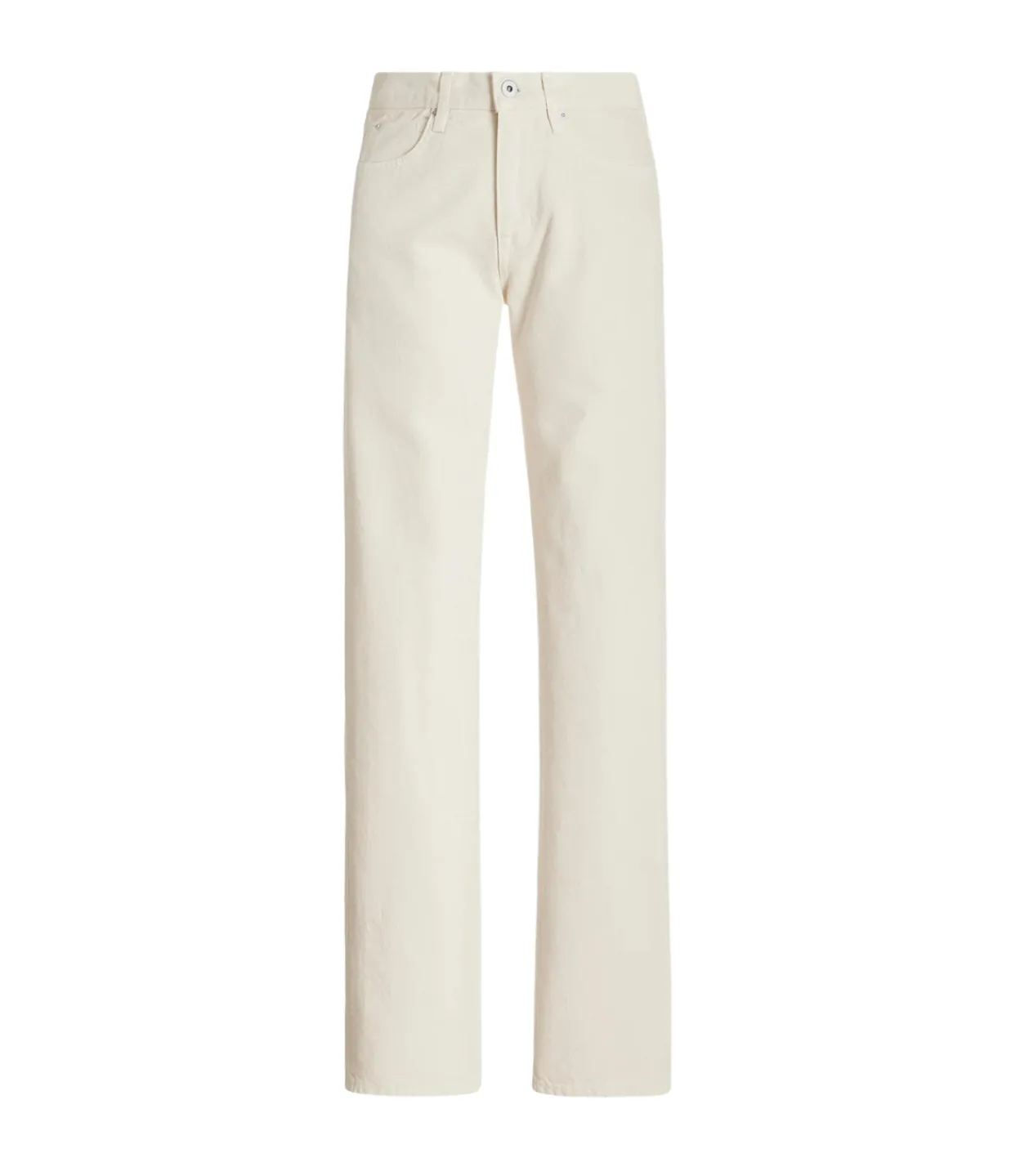 SLVRLAKE Sophie Long Mid Rise Straight Leg Jean in Cream Best Sale