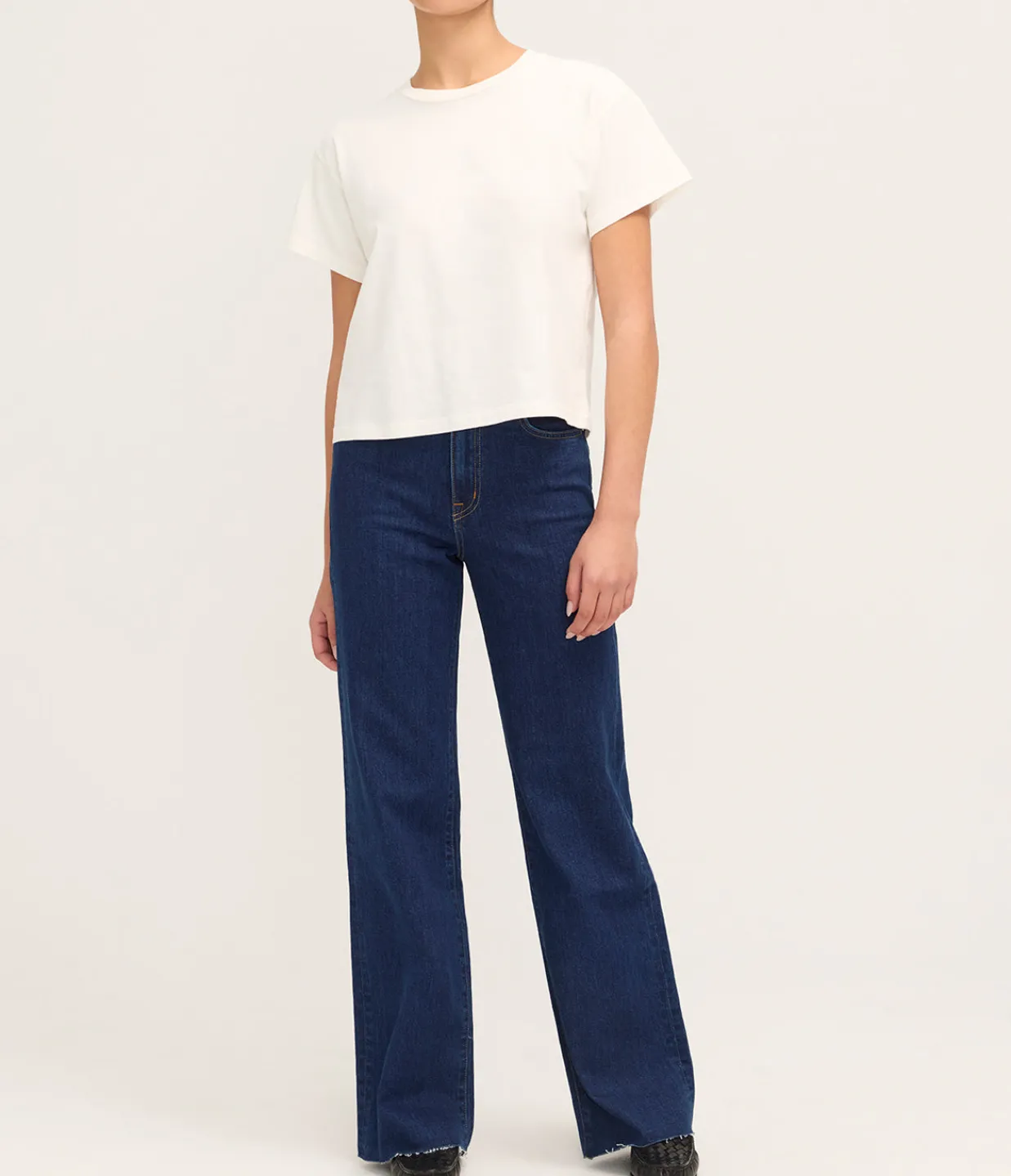 SLVRLAKE Square Tee in Natural White Sale