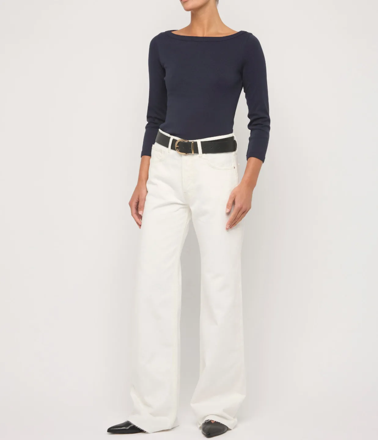 Flore Flore Steffie Boatneck Tee in Navy Outlet
