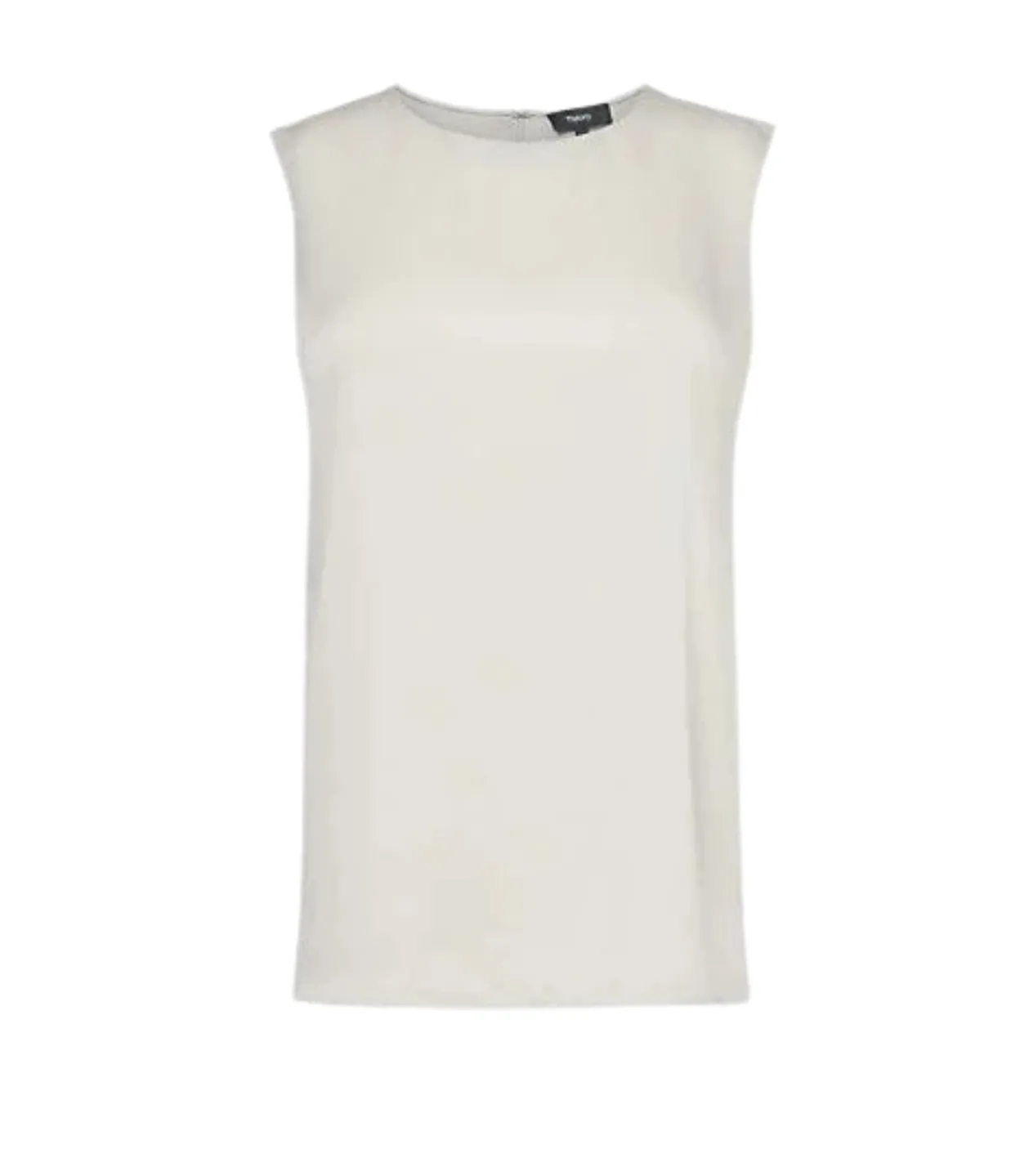 Theory Straight Shell Silk Top in Platinum Clearance