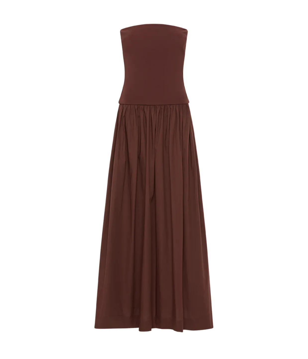 Esse Studios Strapless Knit Cotton Dress in Java New