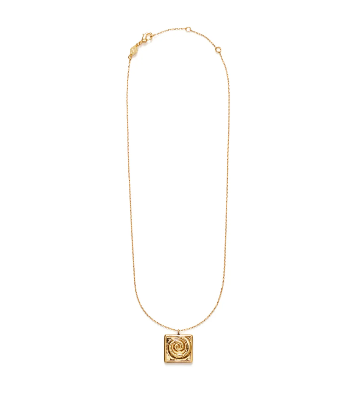 Anni Lu Swirly Square Necklace in Gold Online