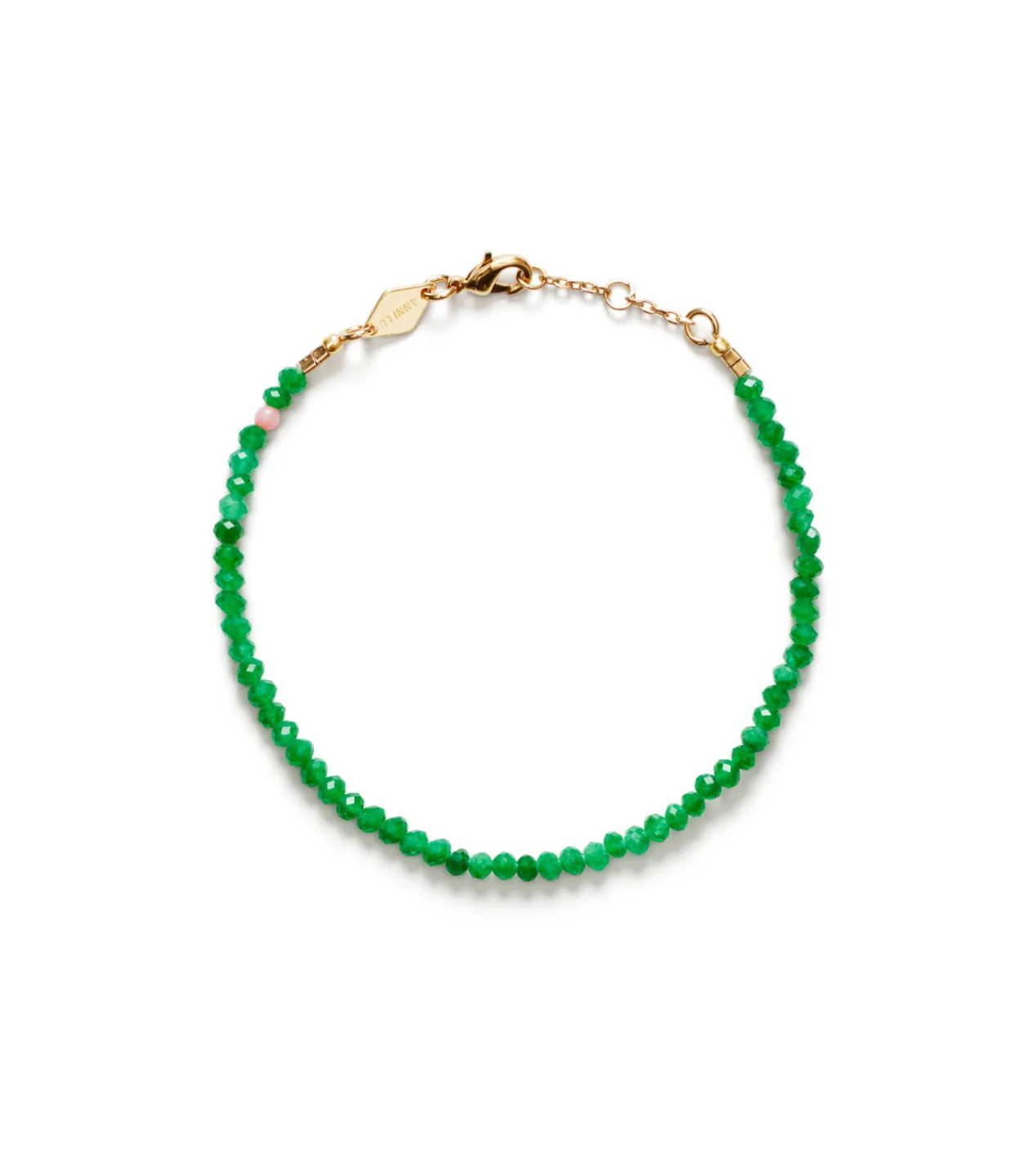 Anni Lu Tan Line Bracelet in Green Jade Cheap