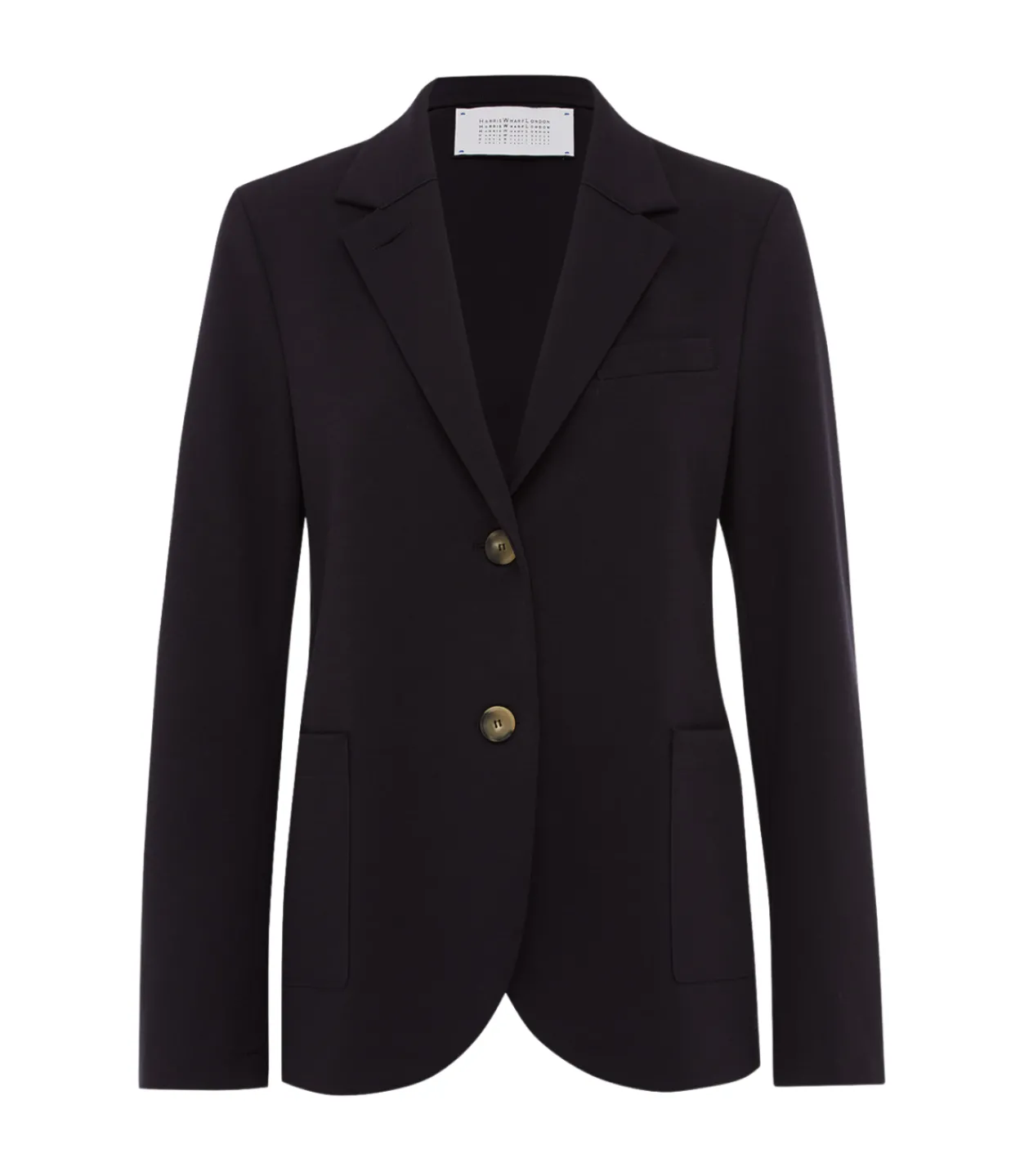 Harris Wharf London Techno Viscose Collard Blazer in Navy Best Sale