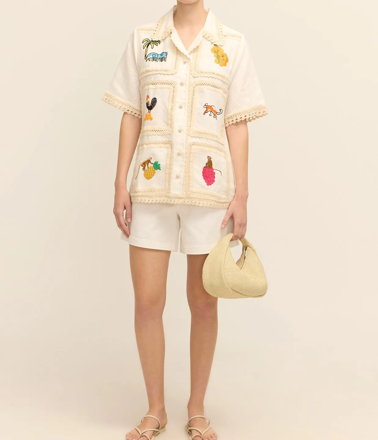 Alemais Teddy Shirt in Cream Flash Sale