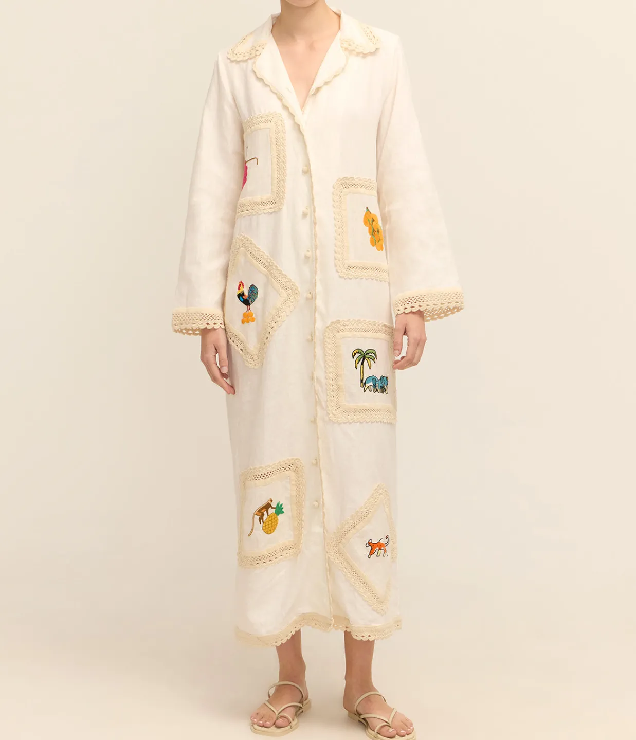 Alemais Teddy Shirtdress in Cream Outlet