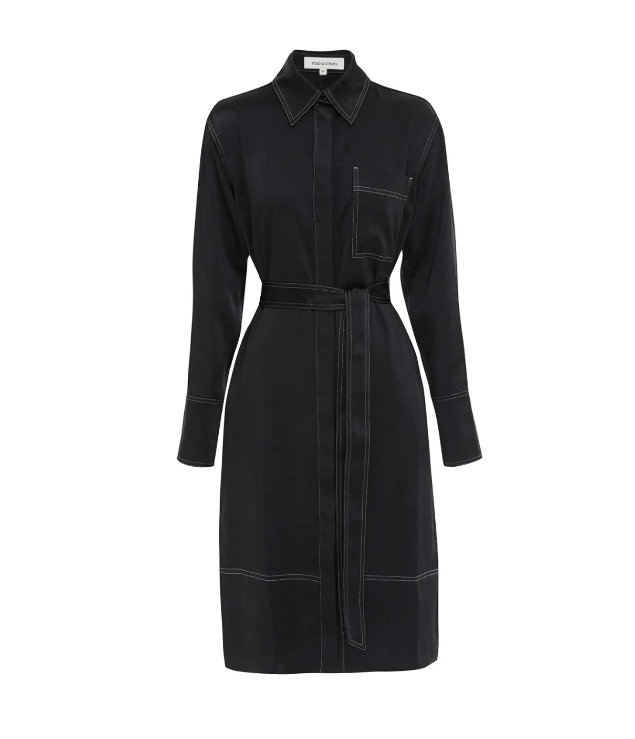 Solid and Striped The Esti Dress in Noir Outlet
